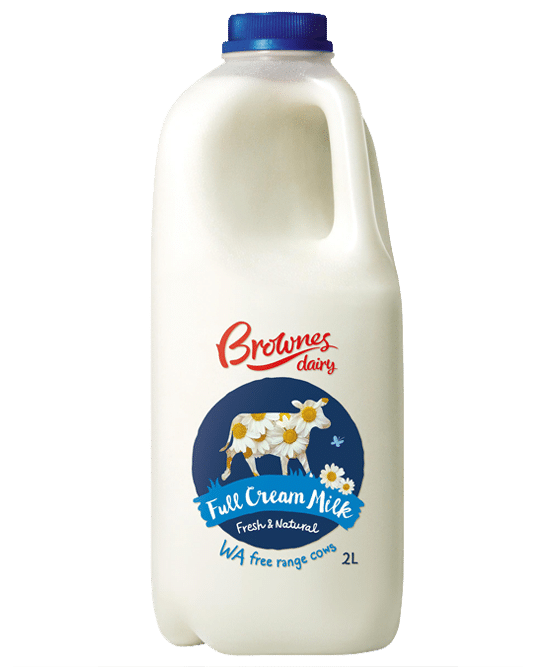 2 L Brownes Free-Range Full Cream Milk